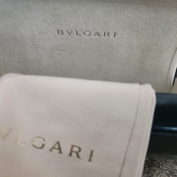 Bulgari Black Sunglasses with Gold Floral Accents - Picture 2 of 8